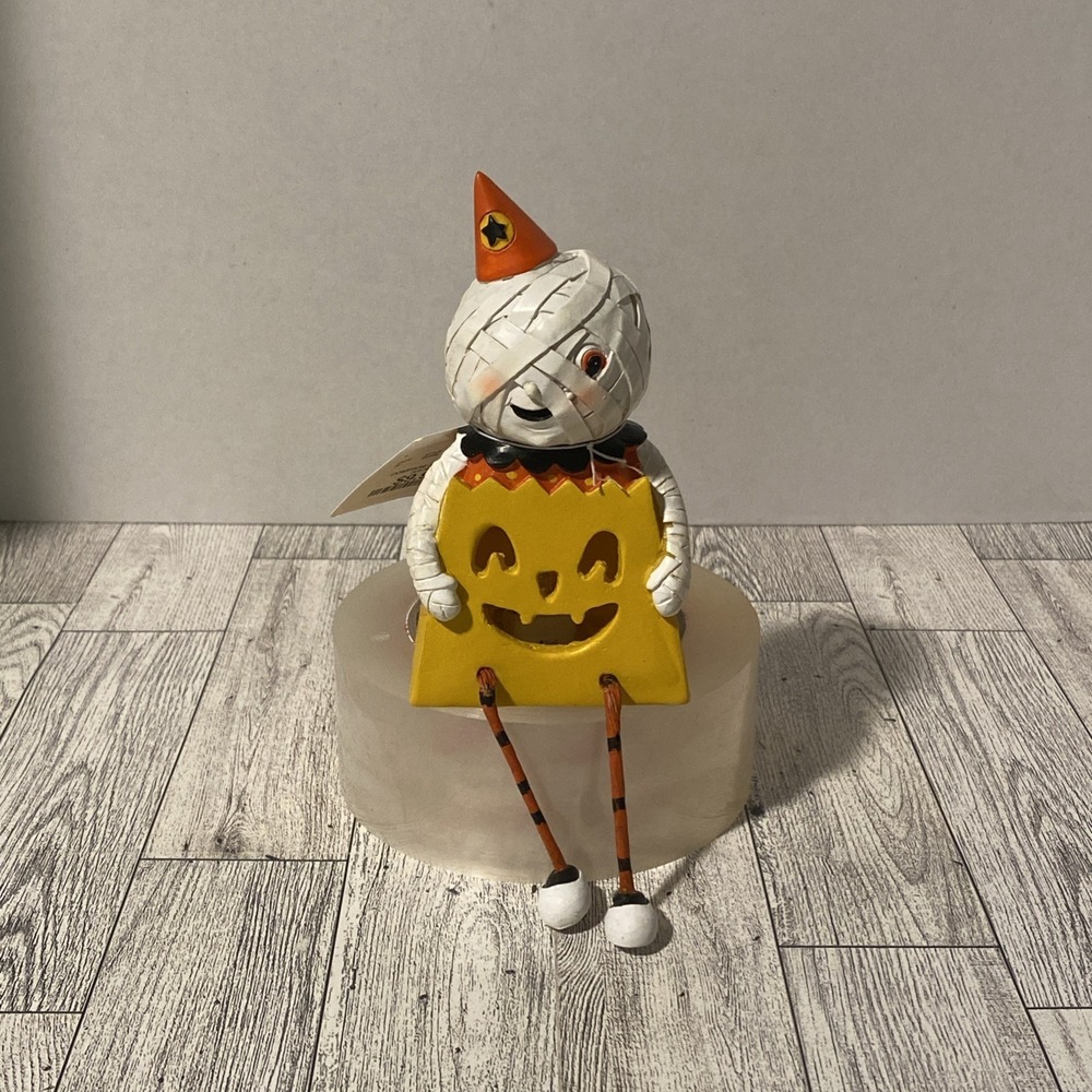 Transpac Johanna Parker Mummy JOL Light Up Halloween Shelf Sitter W/ Tag Read